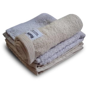 RainV® 100% Cotton Face Towel | 300 GSM Soft & Absorbent | 30 x 30cm | 4 Piece Combo Set
